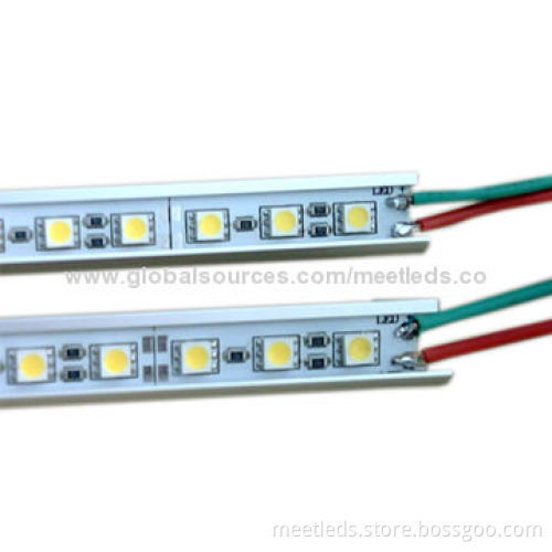 SMD5050 Rigid LED Strip, 72 LEDs Per Meter, with Aluminum Profiles, 12V DC Operating Voltage